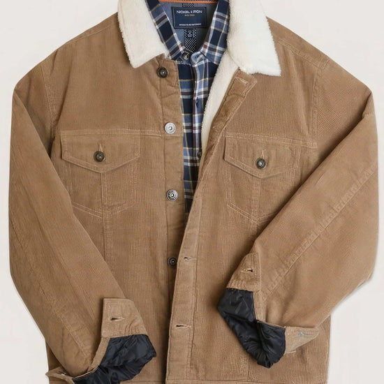 AnchorFinds.com Coats Casual Corduroy Lined Trucker Jacket: Timeless Elegance Meets Modern Comfort
