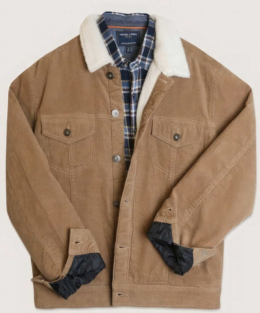 AnchorFinds.com Coats Casual Corduroy Lined Trucker Jacket: Timeless Elegance Meets Modern Comfort