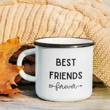 AnchorFinds.com Drinkware Best Friends Forever  Enamel Camping Mug
