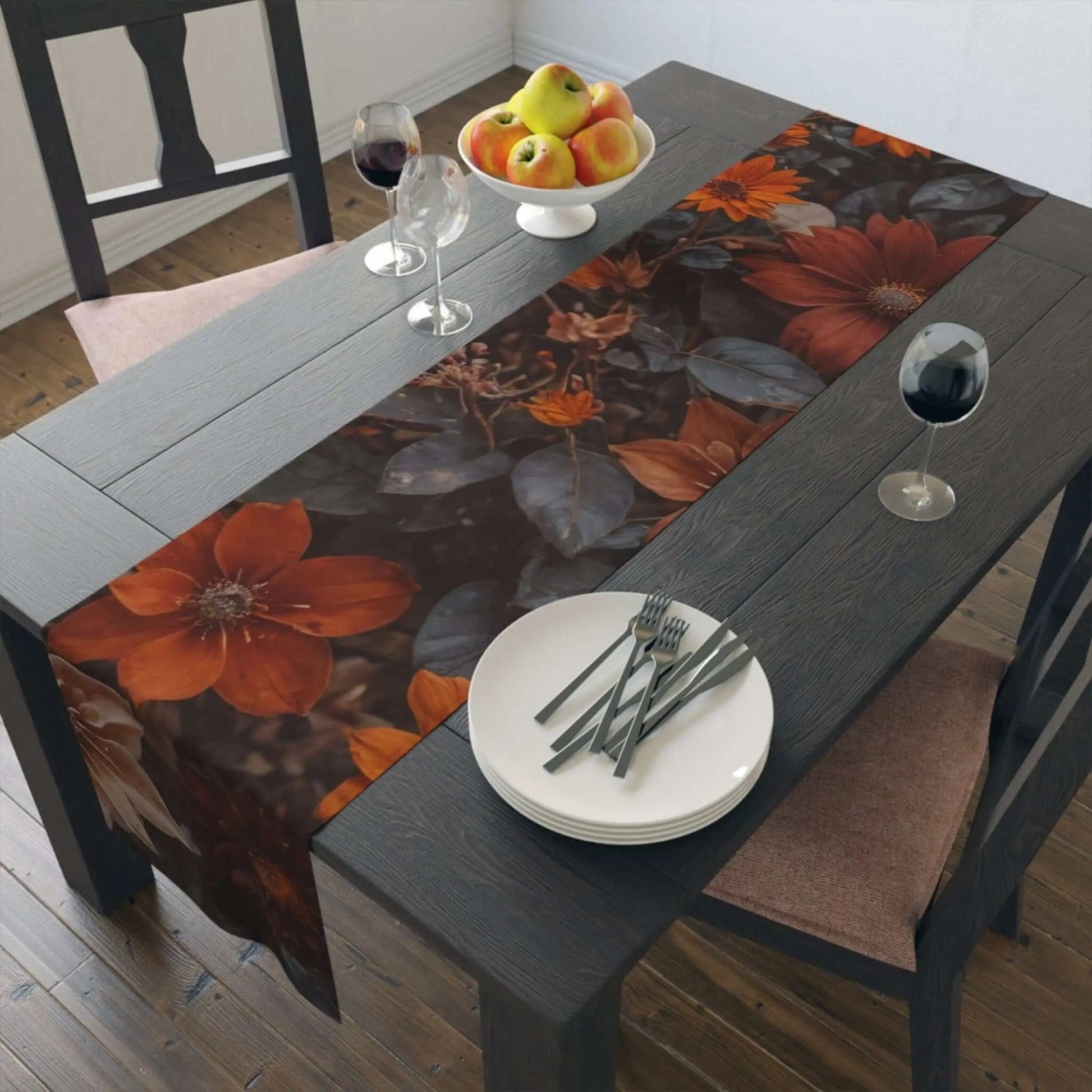 AnchorFinds.com Home Decor 16" × 72" / Polyester Autumn Leaves and Petals Table Runner