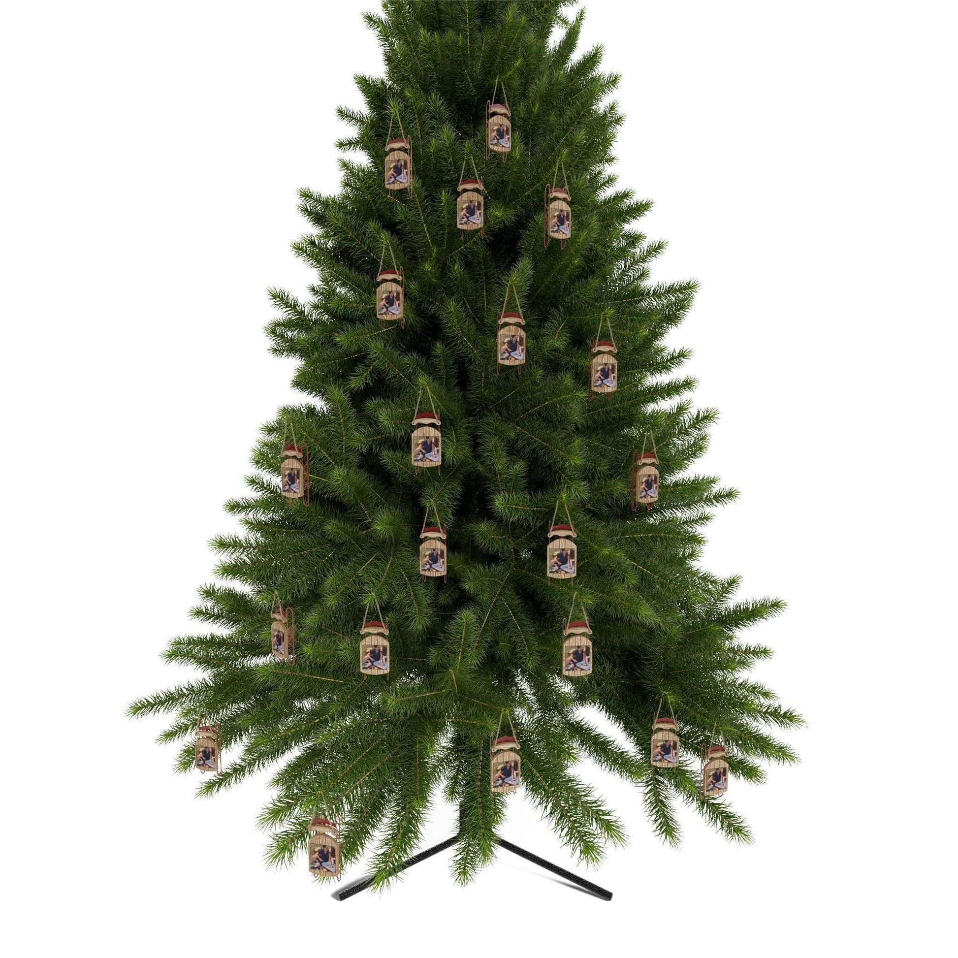 AnchorFinds.com Home Decor 2.1'' × 4.6'' / 20 pcs Personalized Sled Ornaments - Festive Holiday Decor