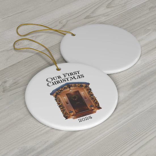 AnchorFinds.com Home Decor Basic No Names or Address Our First Christmas Ceramic Ornament