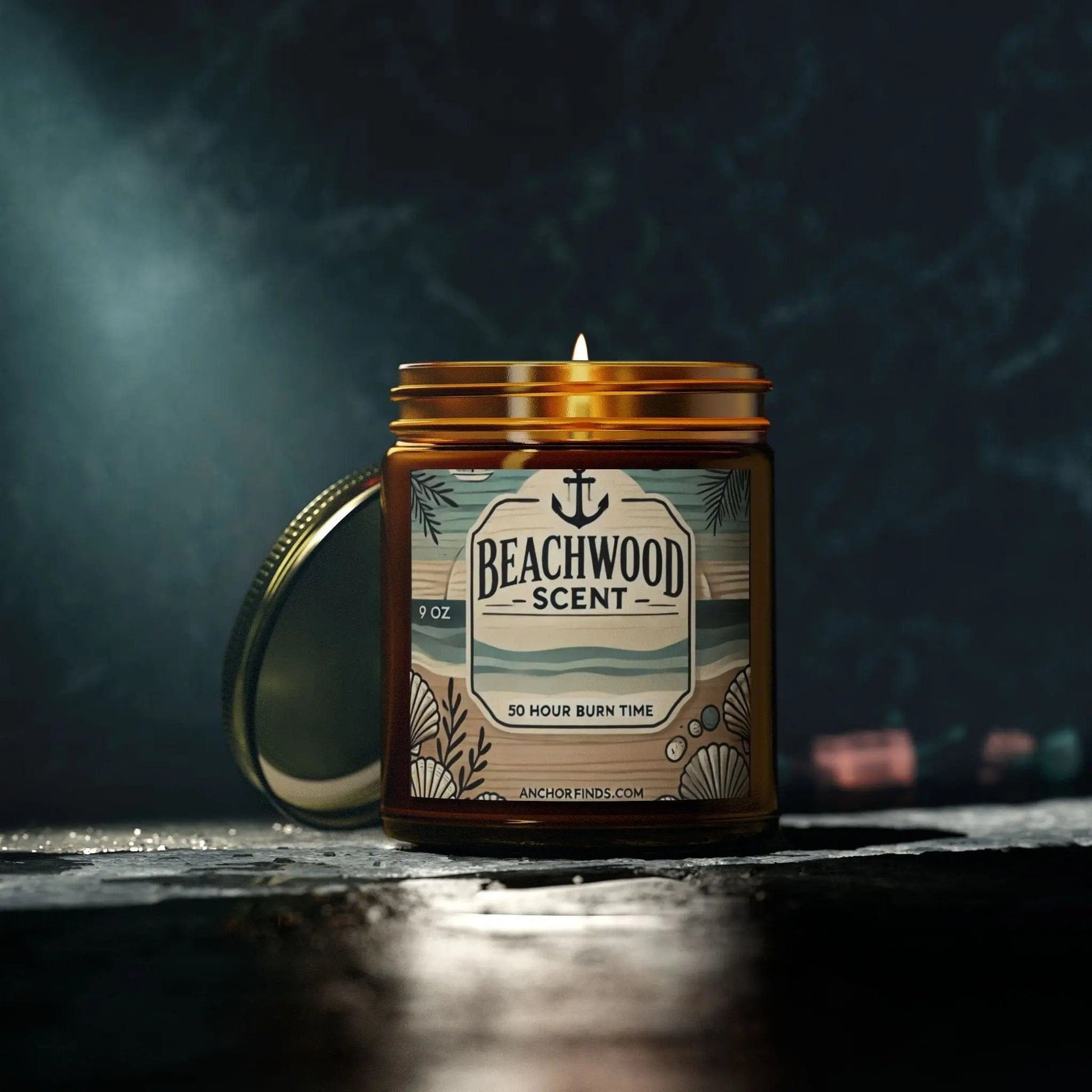 AnchorFinds.com Home Decor Beachwood Scented Candle - Premium Coconut Apricot Wax