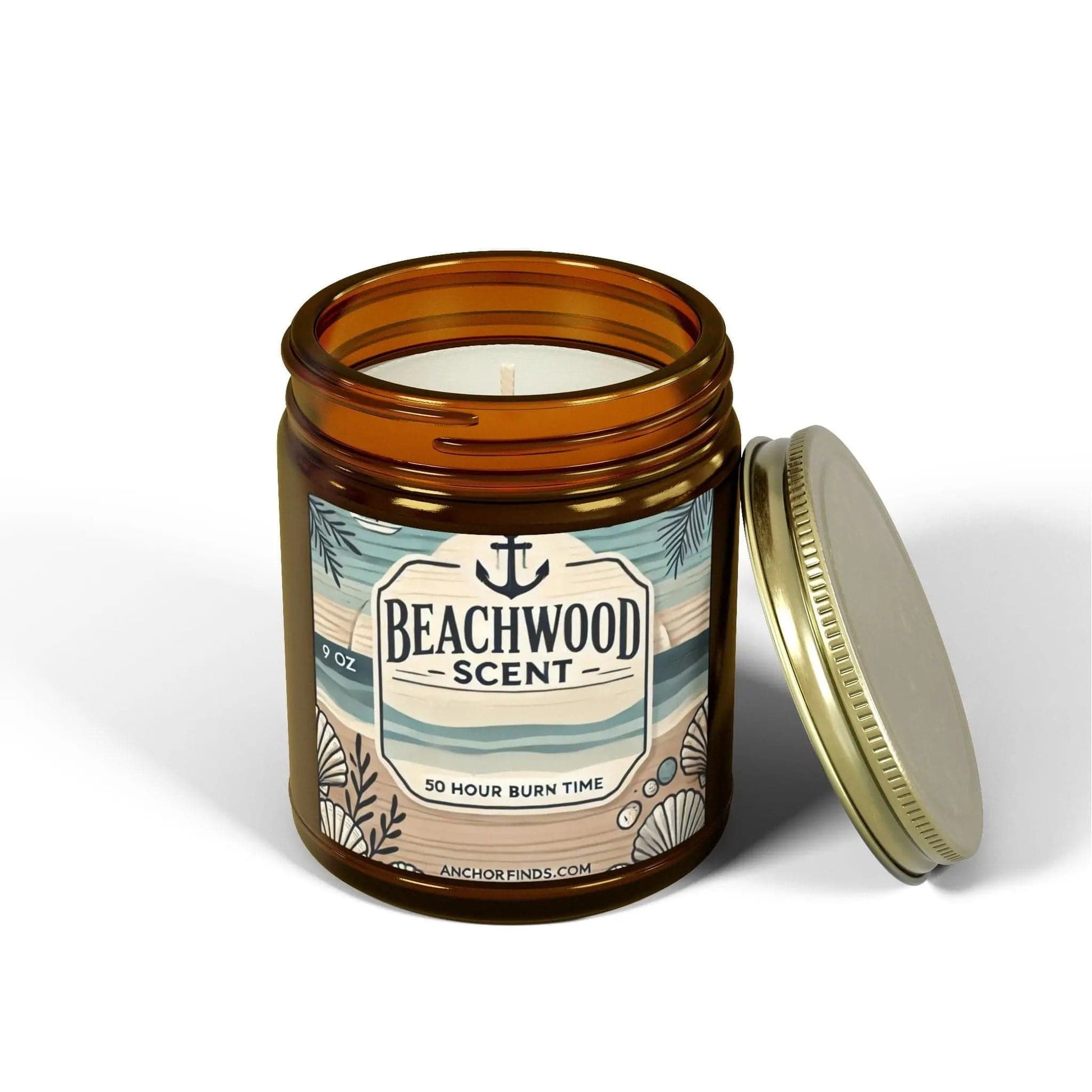 AnchorFinds.com Home Decor Beachwood Scented Candle - Premium Coconut Apricot Wax