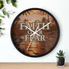 AnchorFinds.com Home Decor Black / White / 10" Faith Over Fear Wall Clock: Elegant and Inspirational Timepiece