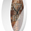 AnchorFinds.com Home Decor Faith Over Fear Wall Clock: Elegant and Inspirational Timepiece
