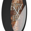 AnchorFinds.com Home Decor Faith Over Fear Wall Clock: Elegant and Inspirational Timepiece