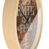 AnchorFinds.com Home Decor Faith Over Fear Wall Clock: Elegant and Inspirational Timepiece