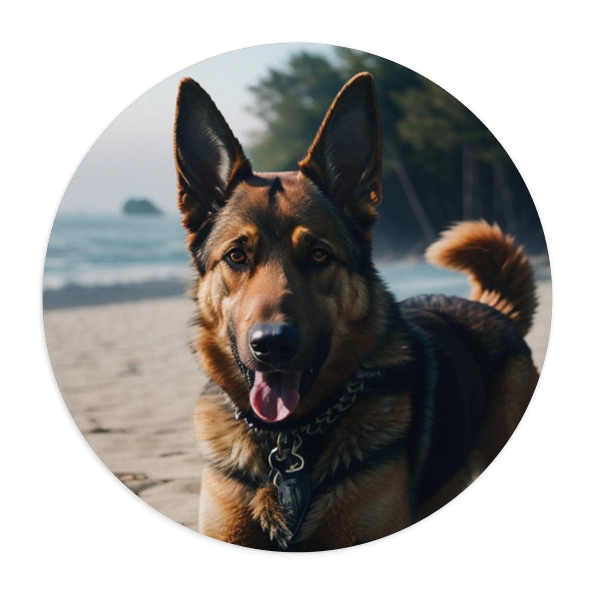 AnchorFinds.com Home Decor German Shepherd 2 / Round Dog Lovers Mouse Pad: Unleash Your Love for Dogs!