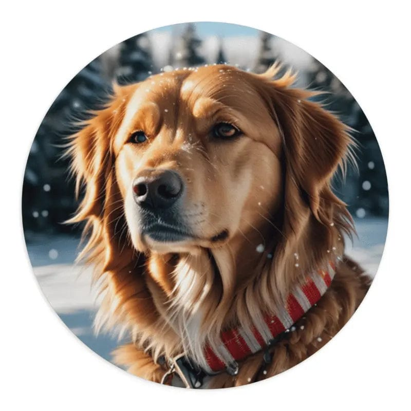 AnchorFinds.com Home Decor Golden Retriever 2 / Round Dog Lovers Mouse Pad: Unleash Your Love for Dogs!