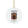 AnchorFinds.com Home Decor Our First Christmas in Our New Home Address Ceramic Ornament
