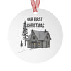 AnchorFinds.com Home Decor Our First Christmas Metal Ornament -BASIC No Name or Year-