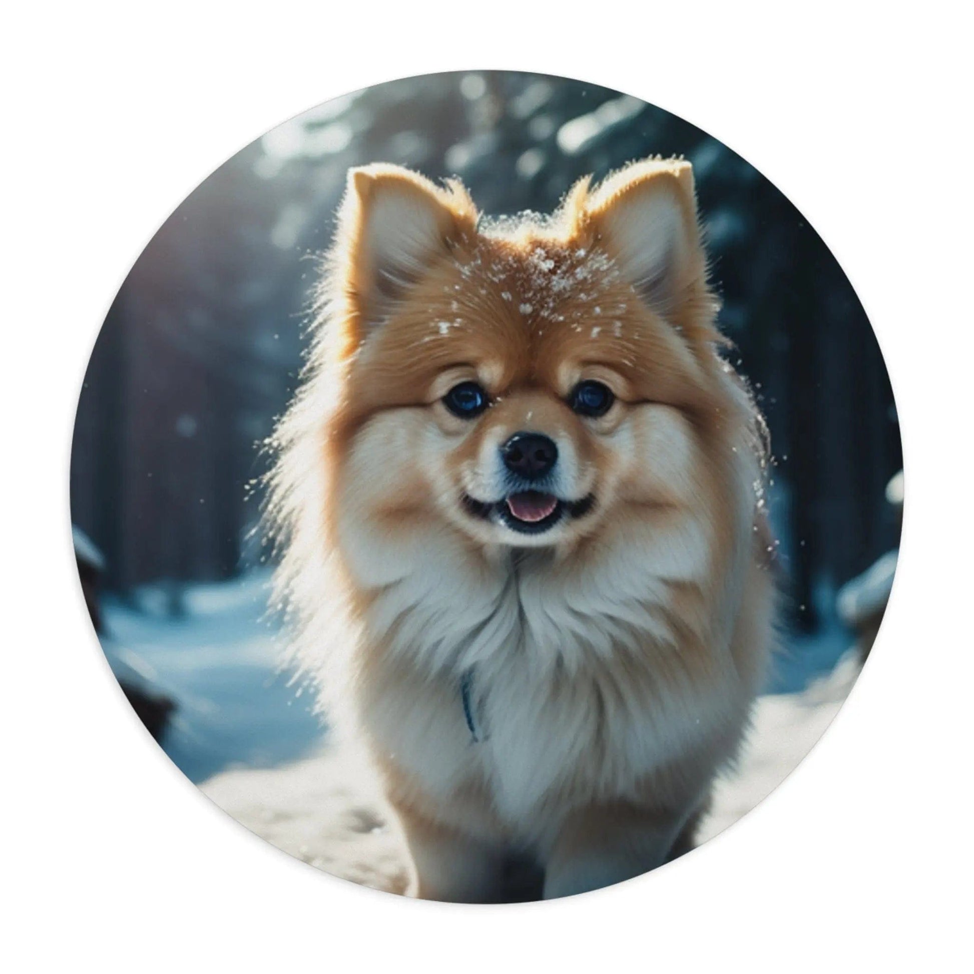 AnchorFinds.com Home Decor Pomeranian 2 / Round Dog Lovers Mouse Pad: Unleash Your Love for Dogs!