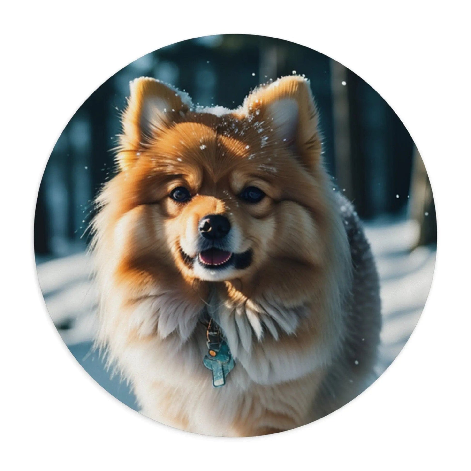 AnchorFinds.com Home Decor Pomeranian 3 / Round Dog Lovers Mouse Pad: Unleash Your Love for Dogs!