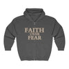 AnchorFinds.com Hoodie Dark Heather / S Faith Over Fear Unisex Heavy Blend™ Full Zip Hooded Sweatshirt