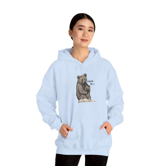 AnchorFinds.com Hoodie Light Blue / S Mama Bear Unisex Heavy Blend™ Hooded Sweatshirt