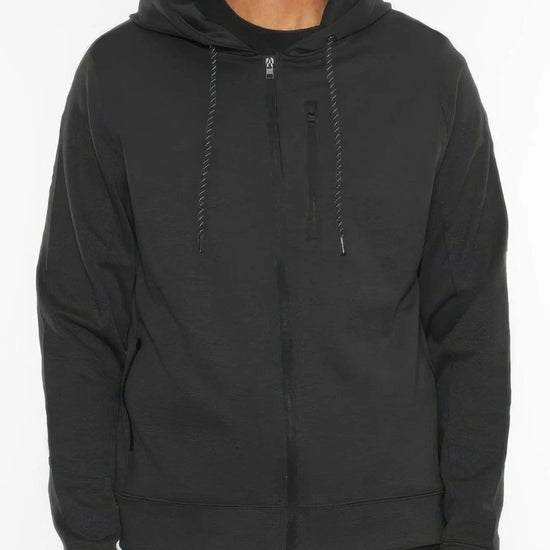 AnchorFinds.com Jackets Black / S Solid Heathered Zip-Up Jacket