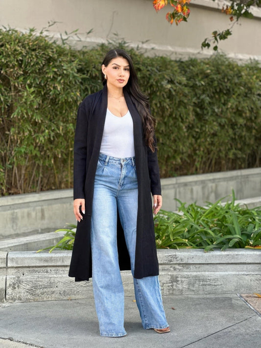 AnchorFinds.com Jackets Clover Fine Knit Midi Cardi Cardigan With Pockets