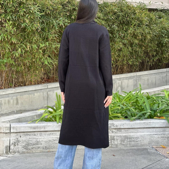 AnchorFinds.com Jackets Clover Fine Knit Midi Cardi Cardigan With Pockets