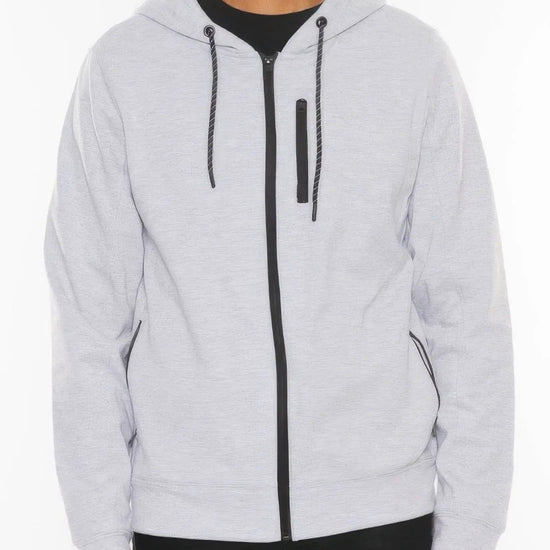 AnchorFinds.com Jackets H Grey / S Solid Heathered Zip-Up Jacket