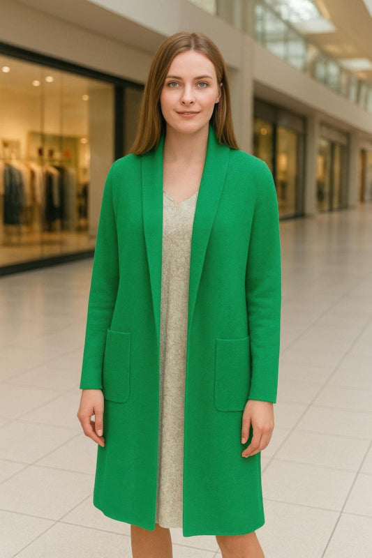 AnchorFinds.com Jackets Premium Long Maxi Cardigan With Pockets Stretch