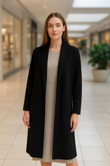 AnchorFinds.com Jackets S Collard Neck Drop Shoulder Pocket Cardigan