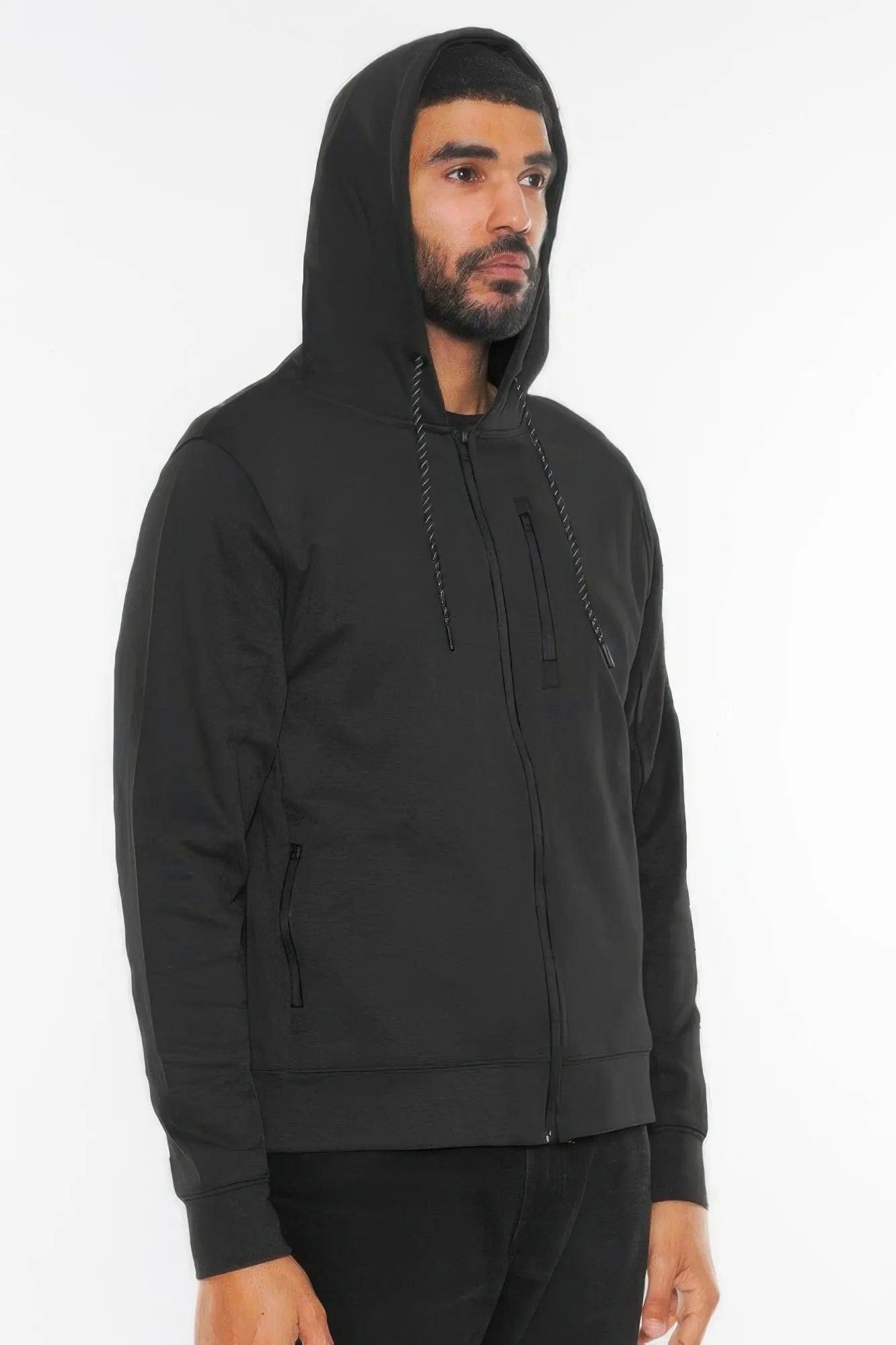 AnchorFinds.com Jackets Solid Heathered Zip-Up Jacket