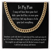 AnchorFinds.com Jewelry 14K Yellow Gold Finish / Standard Box Cuban Link Chain "To My Man"