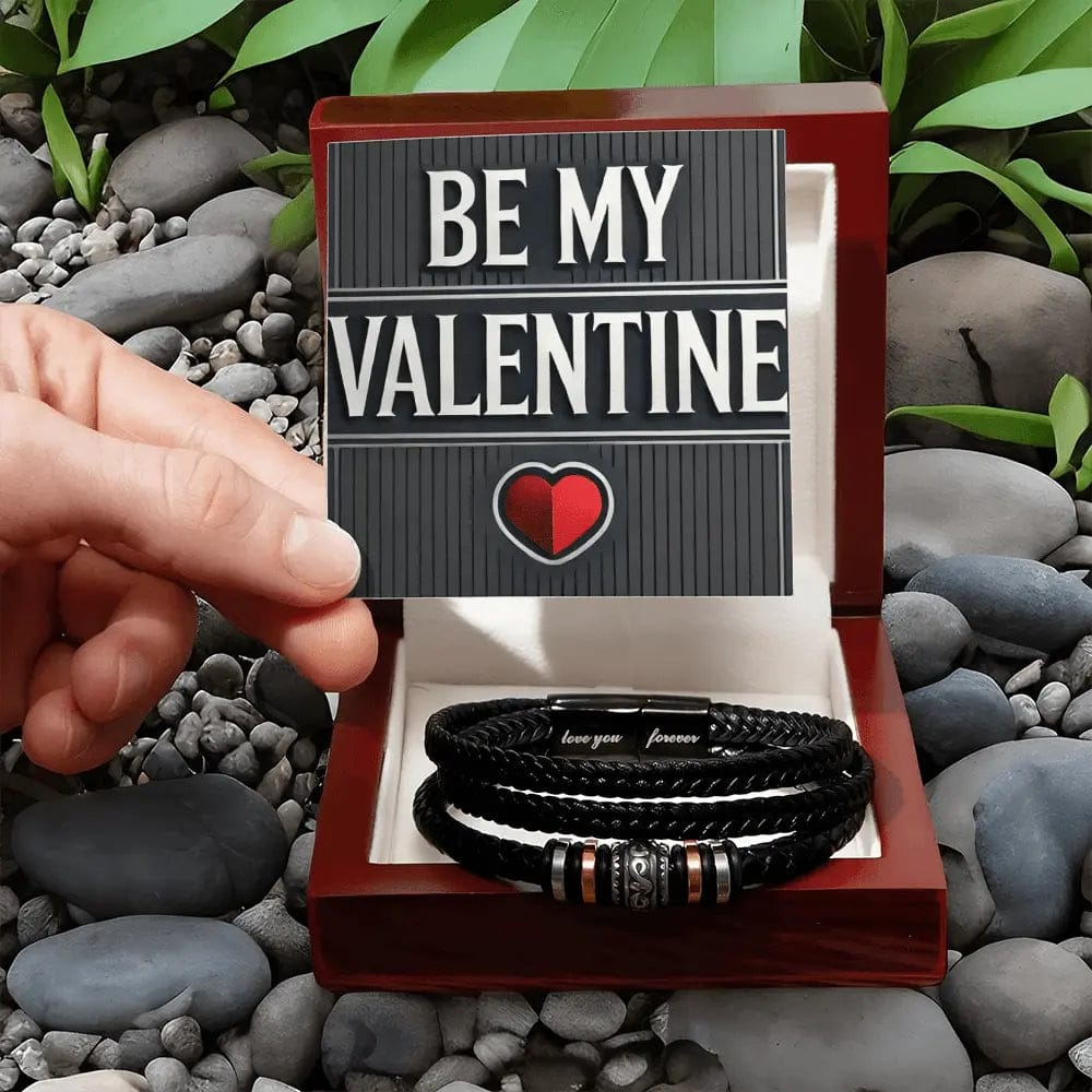 AnchorFinds.com Jewelry Be My Valentine Men's "Love You Forever" Bracelet