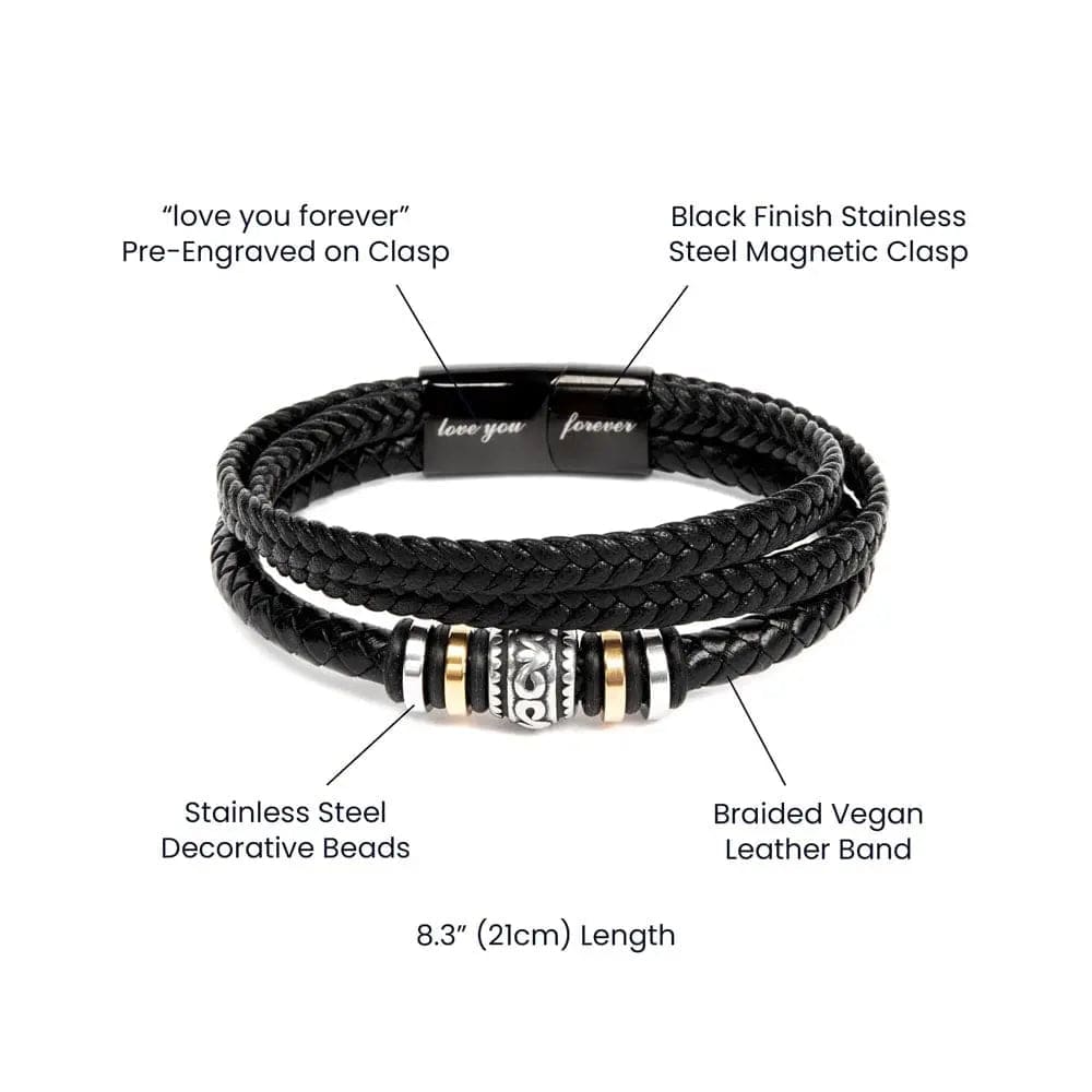 AnchorFinds.com Jewelry Be My Valentine Men's "Love You Forever" Bracelet