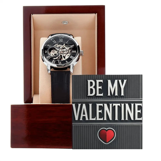 AnchorFinds.com Jewelry Be My Valentine Men's Openwork Watch