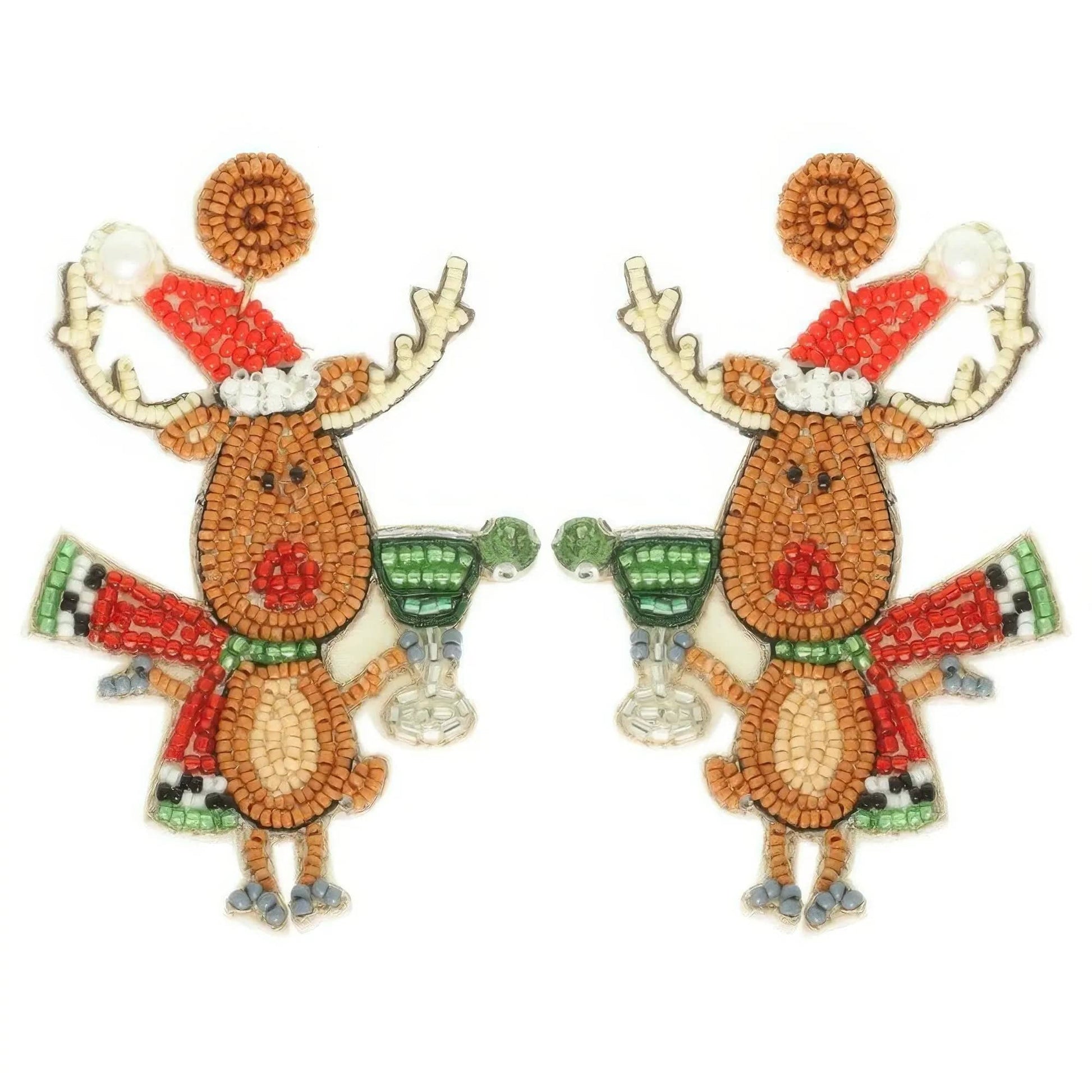 AnchorFinds.com Jewelry Christmas Festive Reindeer Post Earrings