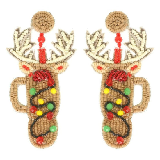 AnchorFinds.com Jewelry Christmas Rudolph's Cup Post Earrings
