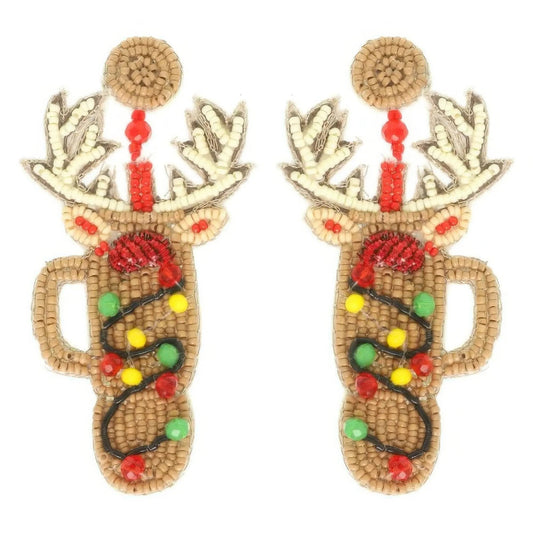 AnchorFinds.com Jewelry Christmas Rudolph's Cup Post Earrings