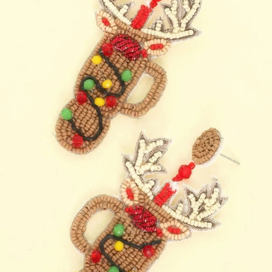 AnchorFinds.com Jewelry Christmas Rudolph's Cup Post Earrings