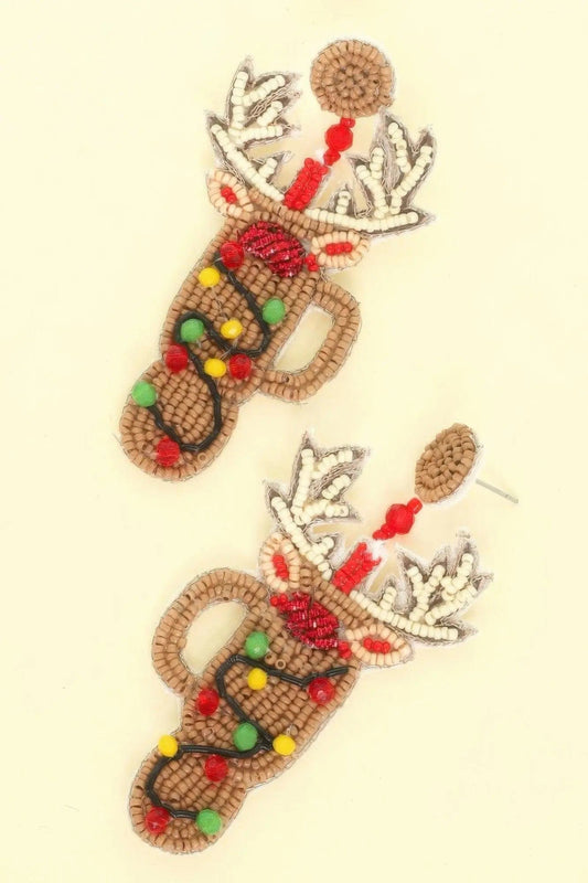AnchorFinds.com Jewelry Christmas Rudolph's Cup Post Earrings