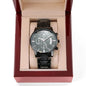 AnchorFinds.com Jewelry Customized Black Chronograph Watch