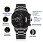 AnchorFinds.com Jewelry Customized Black Chronograph Watch