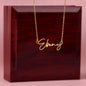 AnchorFinds.com Jewelry Gold Finish Over Stainless Steel / Luxury Box Signature Name Necklace