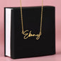 AnchorFinds.com Jewelry Gold Finish Over Stainless Steel / Standard Box Signature Name Necklace