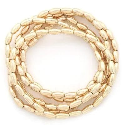 AnchorFinds.com Jewelry Gold Gold & Rhodium Beaded Bracelet: A Timeless Blend of Luxury and Modern Elegance
