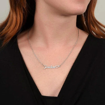 AnchorFinds.com Jewelry Heart Name Necklace Personalized