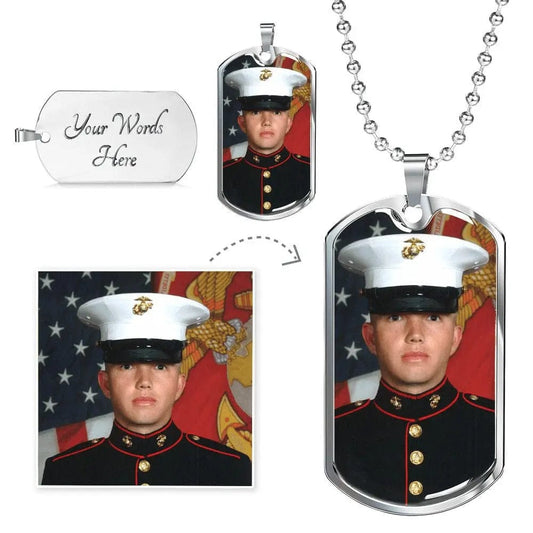 AnchorFinds.com Jewelry Military Chain (Silver) / Yes Remembering Our Heroes Dog Tags