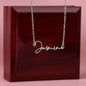 AnchorFinds.com Jewelry Polished Stainless Steel / Luxury Box Signature Name Necklace
