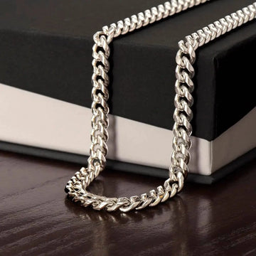 AnchorFinds.com Jewelry Polished Stainless Steel / Standard Box Cuban Link Chain: A Timeless Gift of Strength and Style