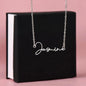 AnchorFinds.com Jewelry Polished Stainless Steel / Standard Box Signature Name Necklace