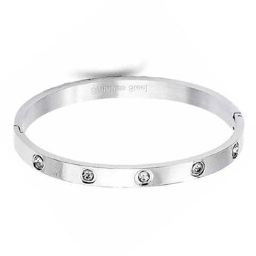 AnchorFinds.com Jewelry Silver Stainless Steel Cubic Metal Bracelet