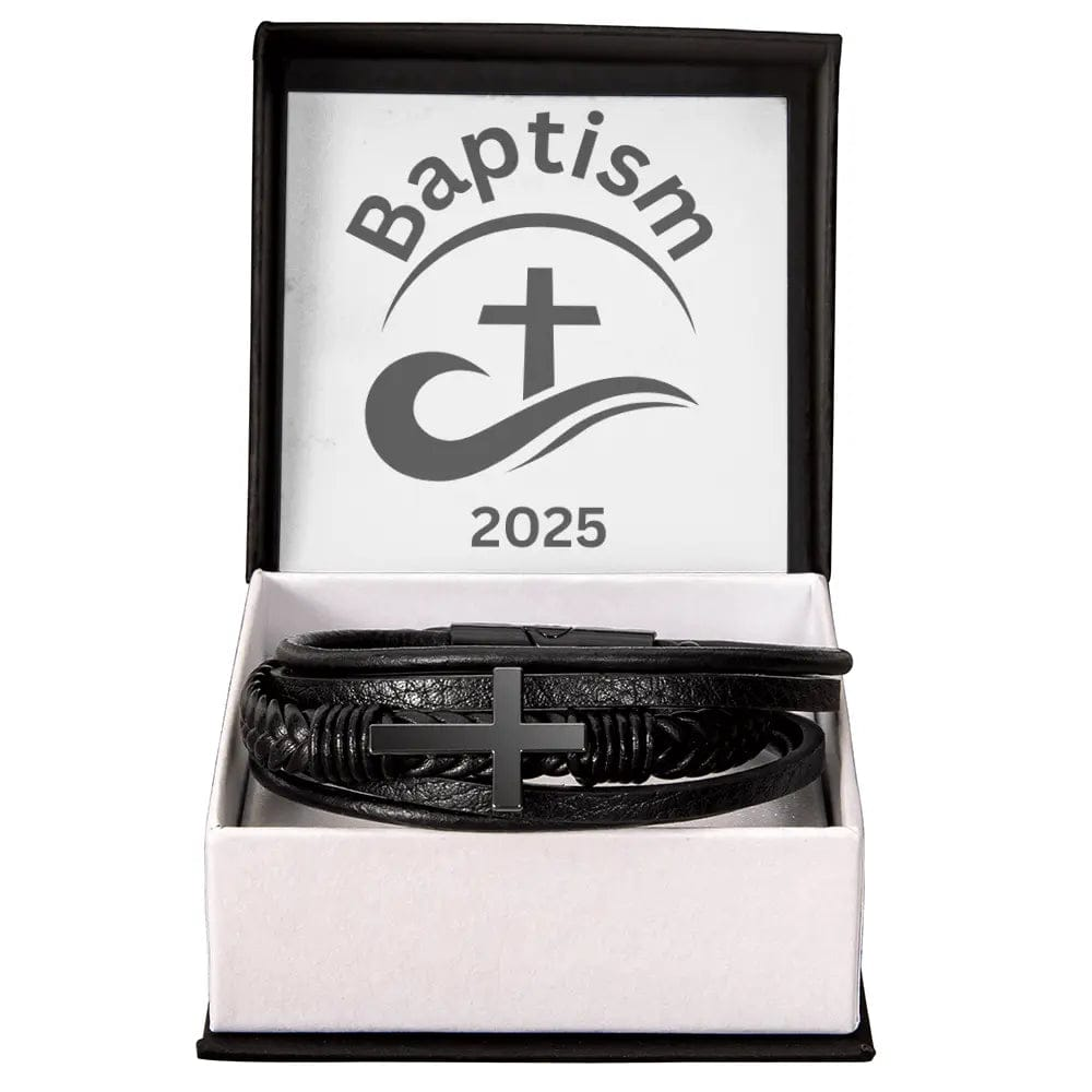 AnchorFinds.com Jewelry Standard Box Baptism 2025 Men's Bracelet