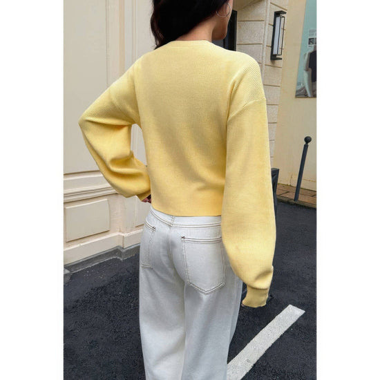 AnchorFinds.com Knit Solid Round Neck Button Down Cardigan