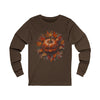 AnchorFinds.com Long-sleeve S / Heather Brown Pumpkin Foliage Unisex Jersey Long Sleeve Tee